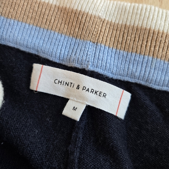 Chinit & Parker Contrast Trim Wool & Cashmere Blend Track Pant Jogger Medium - Picture 10 of 16